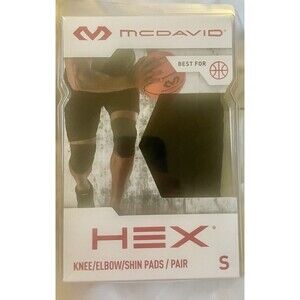 NEW McDavid HEX Protective Knee, Elbow, Shin Pads, 1 Pair S Black Small